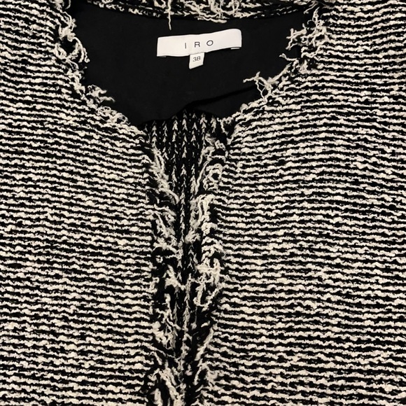 IRO Azure Black White Boucle Blazer Cardigan - Picture 5 of 11